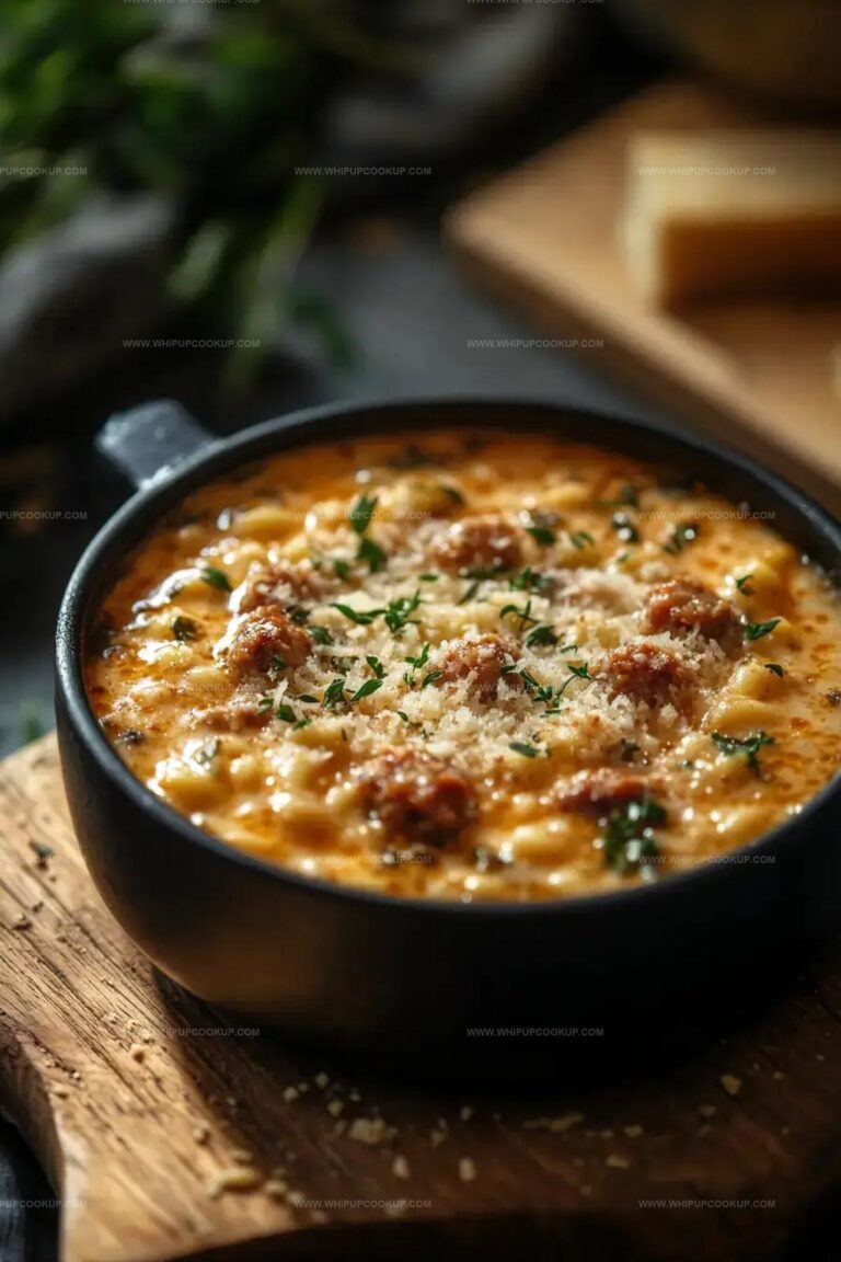 Creamy Parmesan Italian Sausage Ditalini Soup Recipe