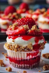Strawberry Crunch Cheesecake Cups Recipe