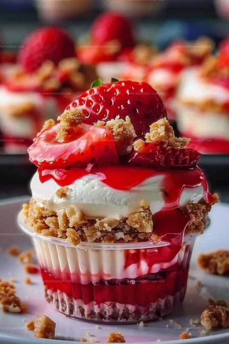 Strawberry Crunch Cheesecake Cups Recipe