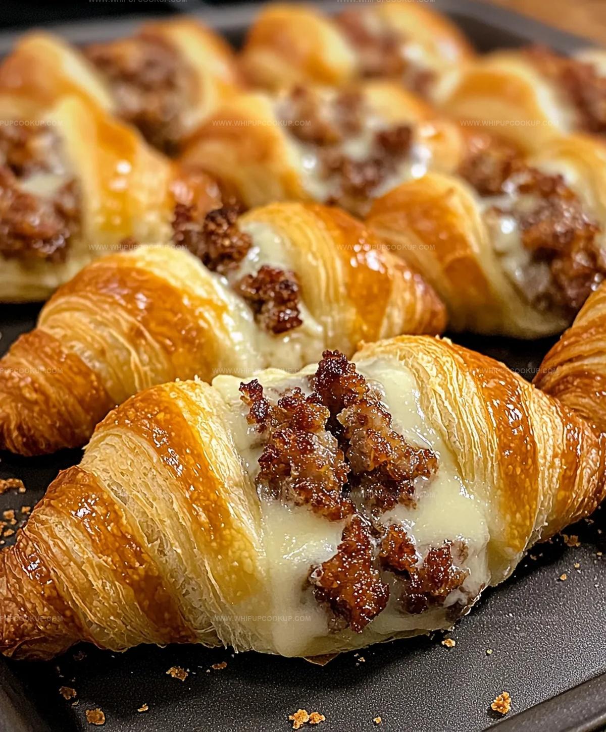 Buttery Rotel Sausage And Cream Cheese Crescents Recipe