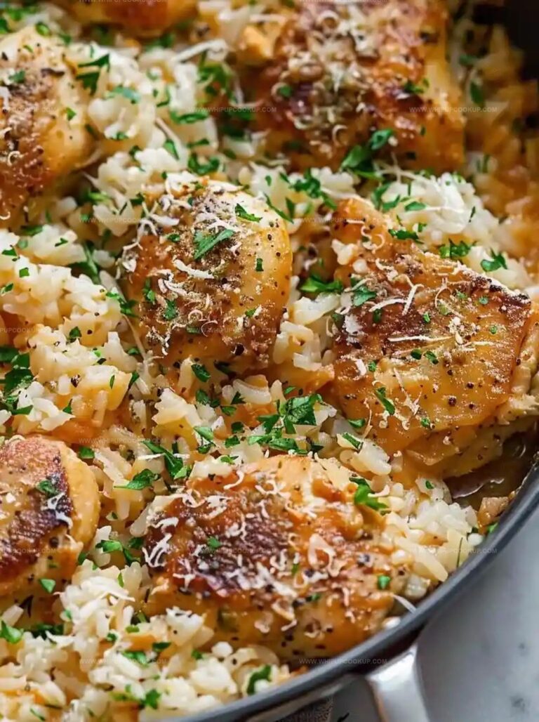 One-Pan Parmesan Chicken and Rice Recipe
