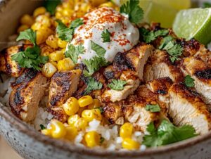 Street Corn Chicken Rice Bowl Recipe
