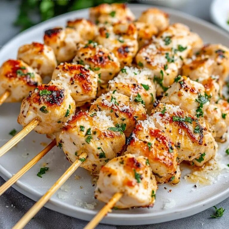 Garlic Parmesan Chicken Skewers Recipe