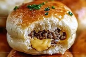 Garlic Parmesan Cheeseburger Bombs Recipe