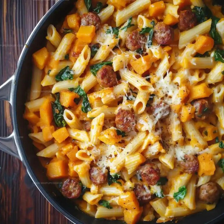 Creamy Butternut Squash Pasta with Sausage Recipe