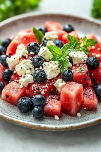 Watermelon Blueberry Feta Salad Recipe
