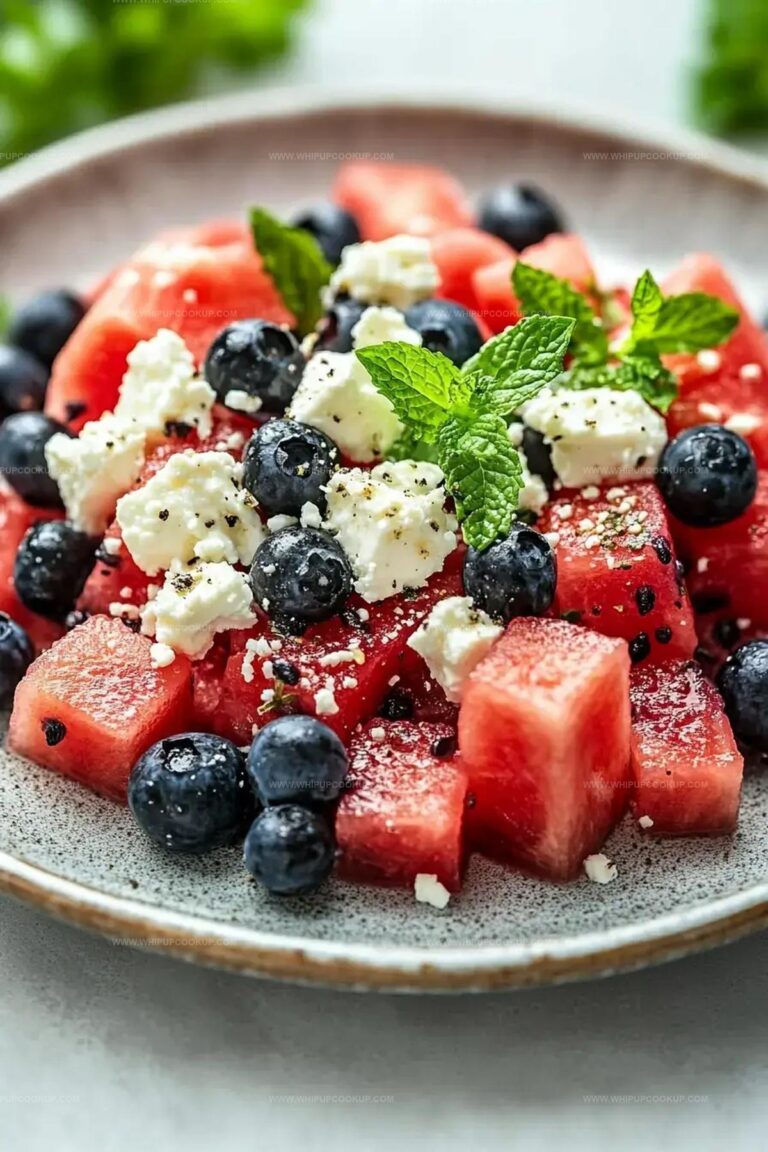 Watermelon Blueberry Feta Salad Recipe