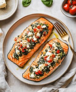 Stuffed Salmon With Spinach & Feta Recipe