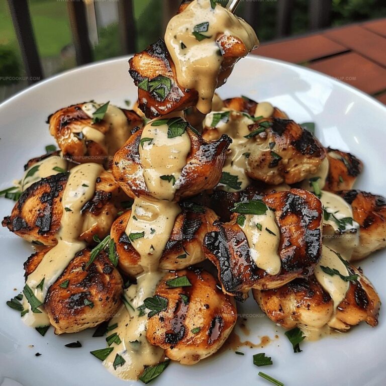Grilled Chicken Bites with Creamy Garlic Sauce Recipe
