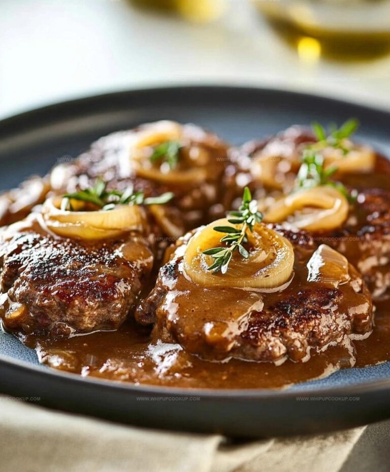 Hamburger Steak With Onions And Gravy Recipe