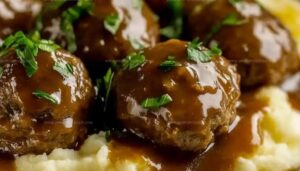 Slow Cooker Salisbury Steak Meatballs Recipe