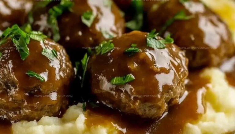 Slow Cooker Salisbury Steak Meatballs Recipe