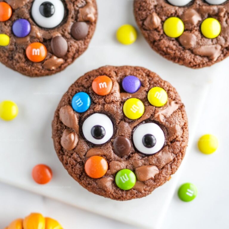 Easy Brownie Mix Halloween Monster Cookies Recipe