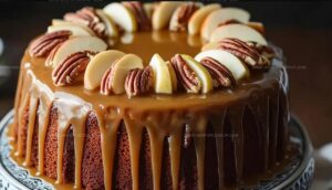 Apple Pecan Cake With Caramel Glaze Recipe