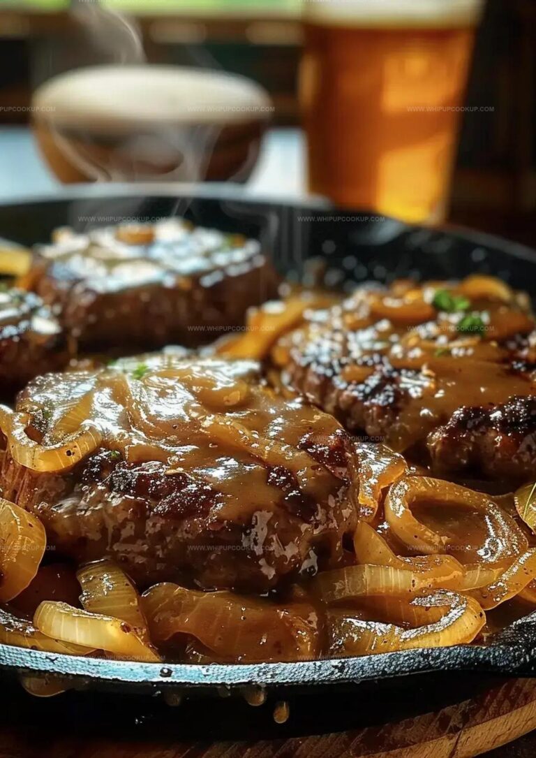 Herbed Hamburger Steaks With Onion Gravy Recipe