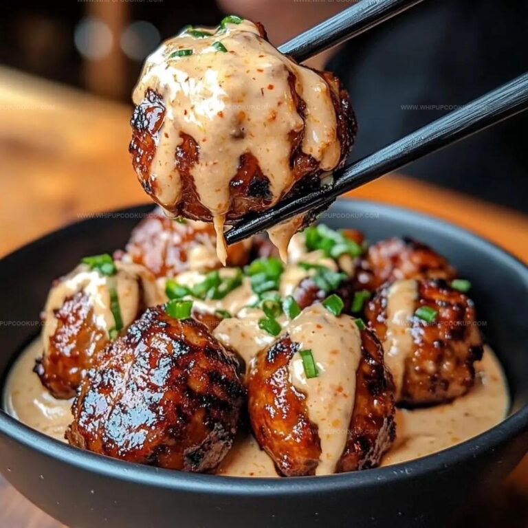 Korean BBQ Meatballs with Spicy Mayo Dip Recipe