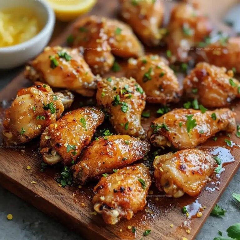 Baked Lemon Garlic Chicken Wings (Easy & Flavorful) Recipe
