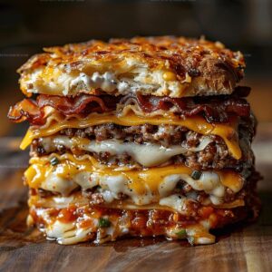Bacon Lasagna Burger Recipe