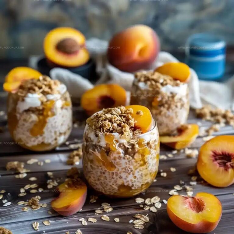 Peach Cobbler Overnight Oats Recipe