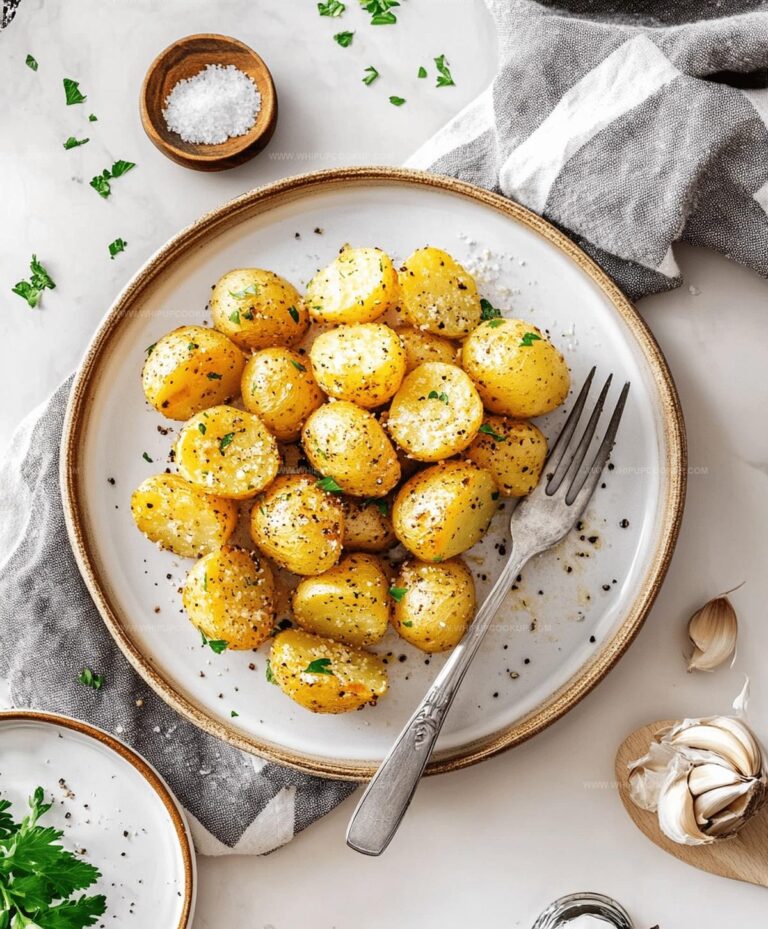 Roasted Garlic Butter Parmesan Potatoes Recipe