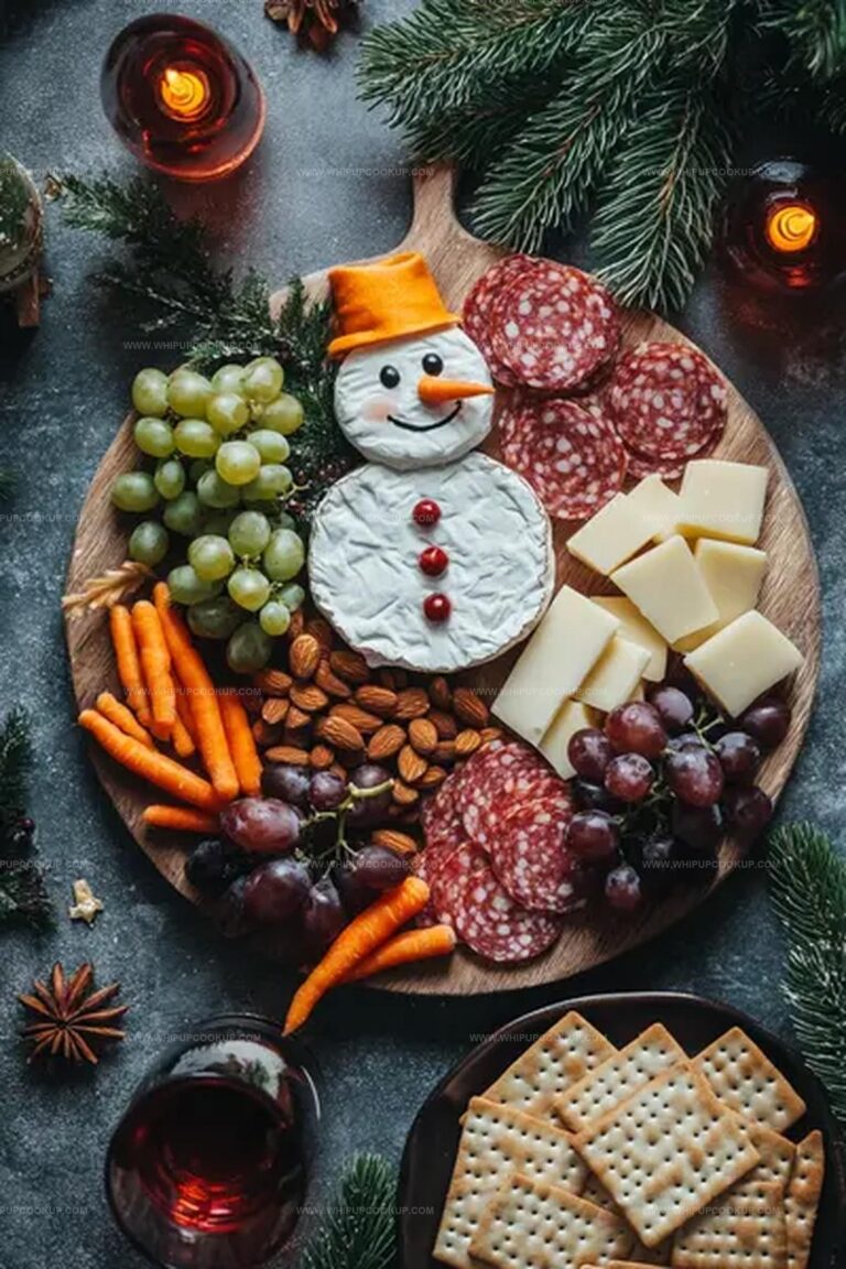 Christmas Snowman Cheese Board Recipe