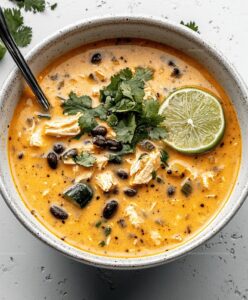 Easy Chicken, Poblano, And Black Bean Soup Recipe