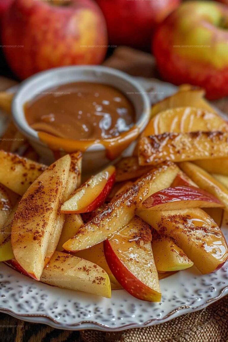 Apple Wedges Fries With Caramel Cream Dipping Sauce Recipe