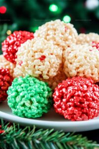 Christmas Rice Krispie Treat Bites Recipe