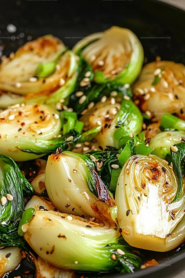 Garlic and Soy Glazed Pan-Seared Bok Choy Recipe