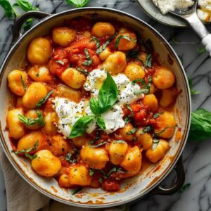 Creamy Tomato Gnocchi with Burrata Recipe
