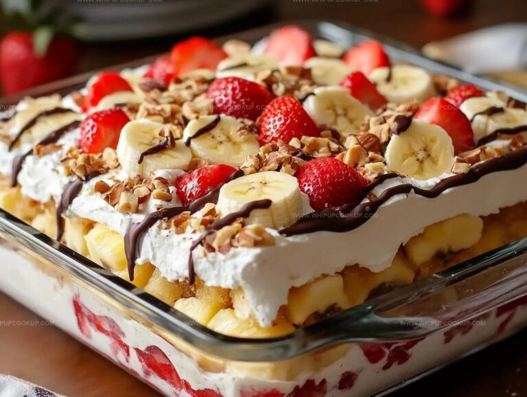 No-Bake Banana Split Cake Recipe