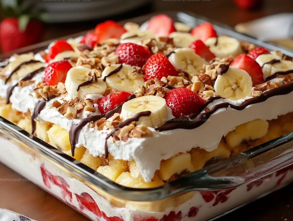 No-Bake Banana Split Cake Recipe