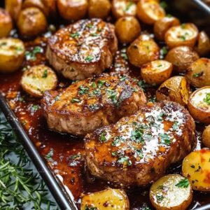 Sheet Pan Pork Chops and Potatoes Recipe