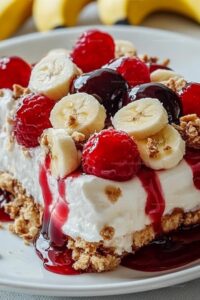 No-Bake Banana Split Dessert Recipe