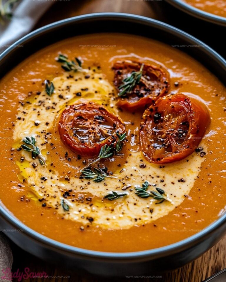 Creamy Roasted Garlic Tomato Soup Recipe
