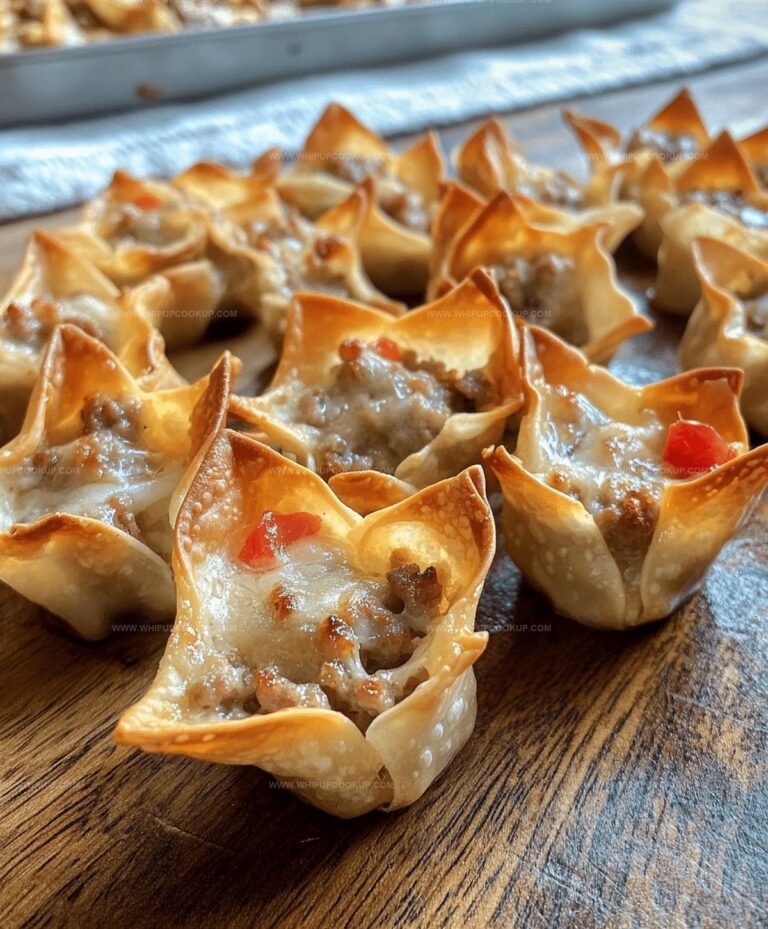 Baked Sausage And Cheese Mini Wontons Recipe