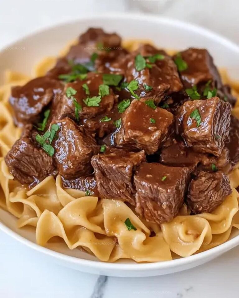 Crockpot Beef Tips & Noodles Recipe