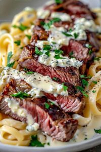Steak Gorgonzola Alfredo Recipe