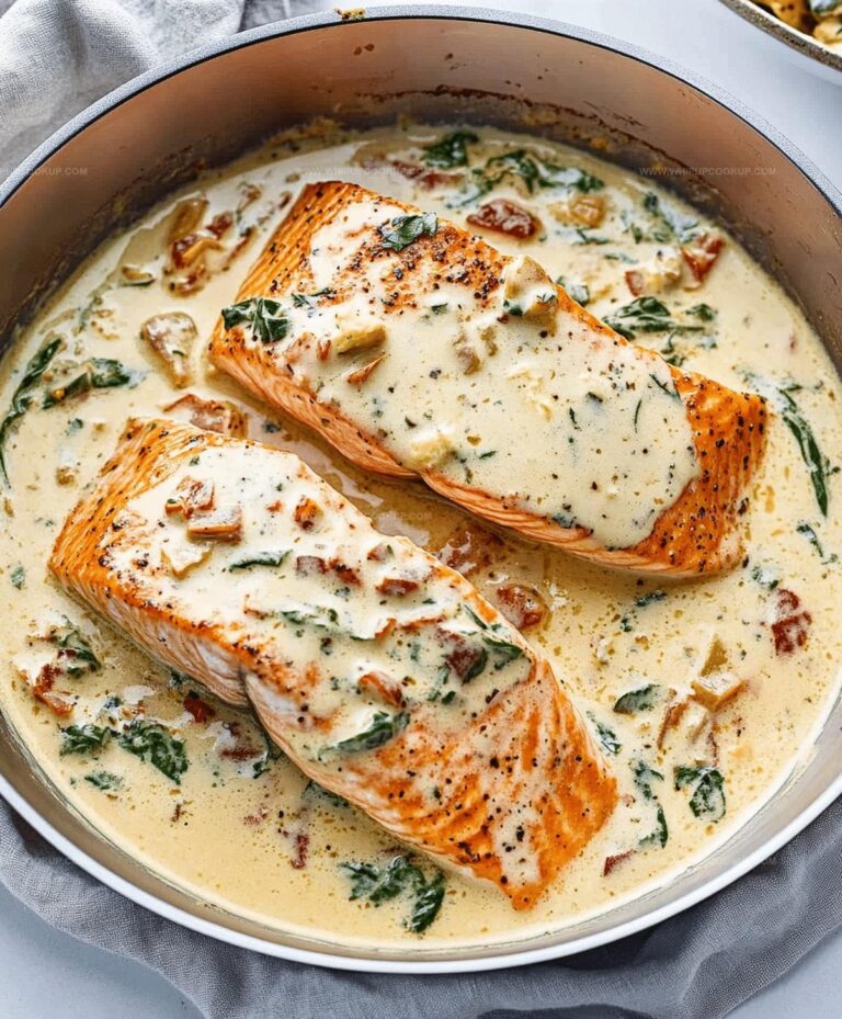 Tuscan Salmon With Parmesan Cream Sauce Recipe