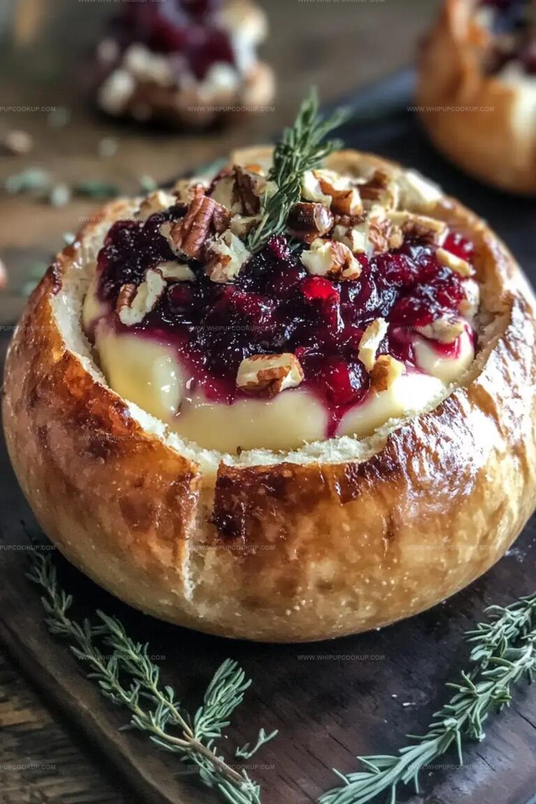 Baked Cranberry Brie Bread Bowl Recipe