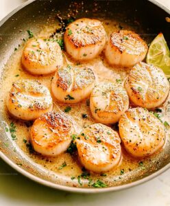 Buttery Garlic Seared Scallops Recipe