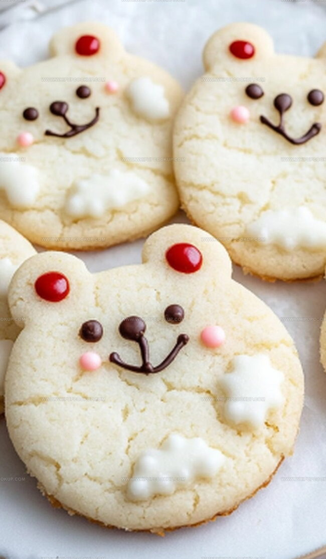Assembling Polar Bear Cookies Step by Step