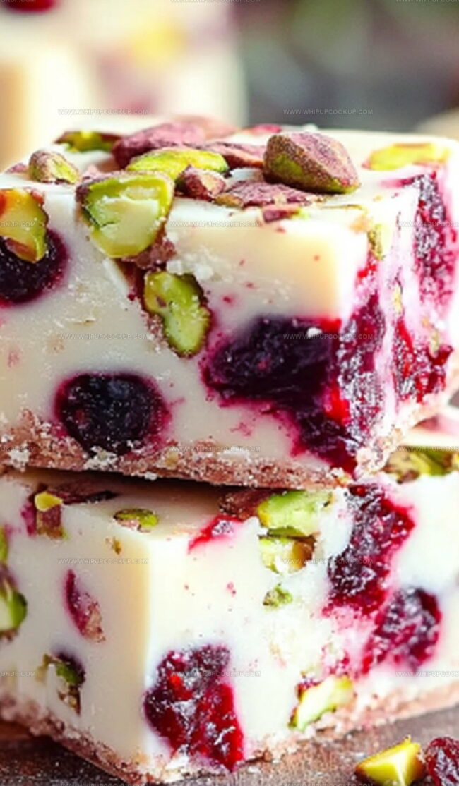 Making Cranberry Pistachio Fudge
