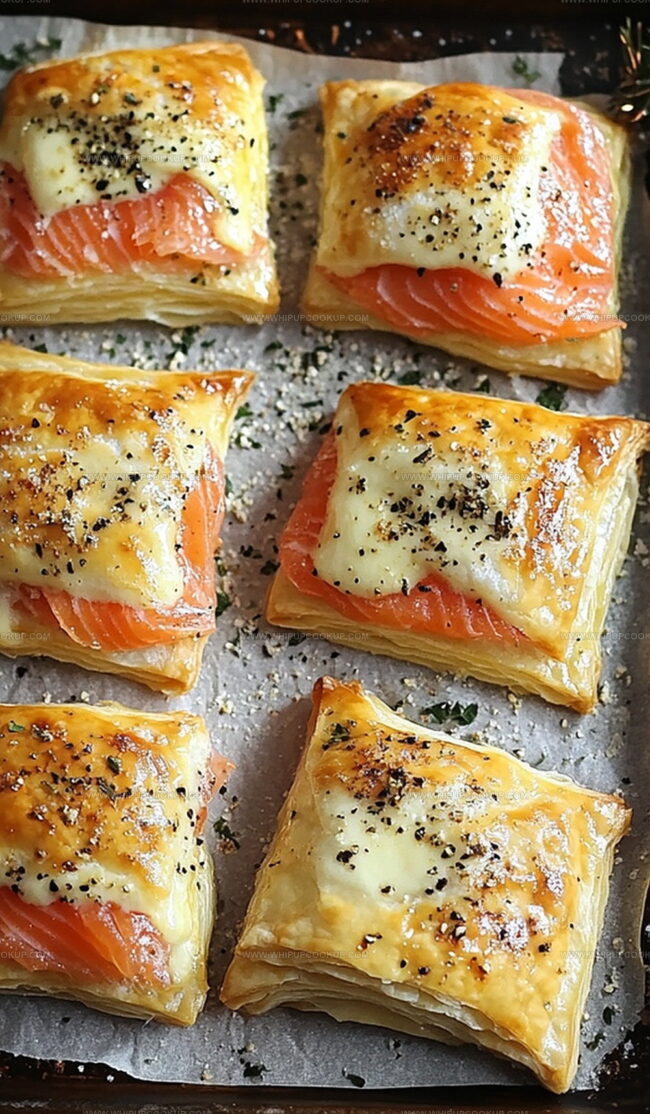 Puff Pastry Pockets Recipe for Smoked Salmon & Cheese