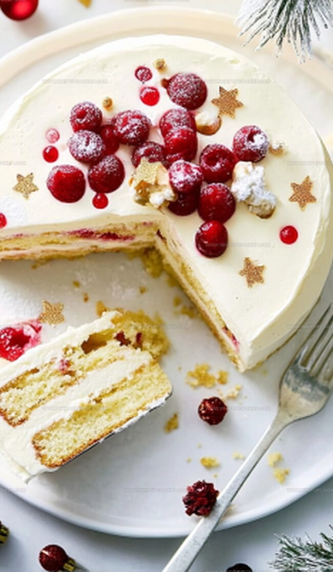 White Christmas Mousse Cake Directions