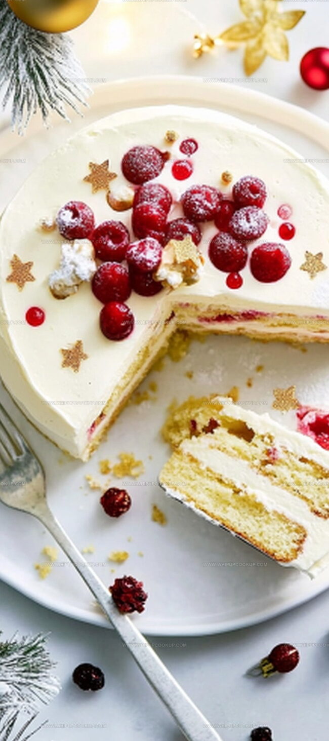 Sweet Perks of White Christmas Mousse Cake